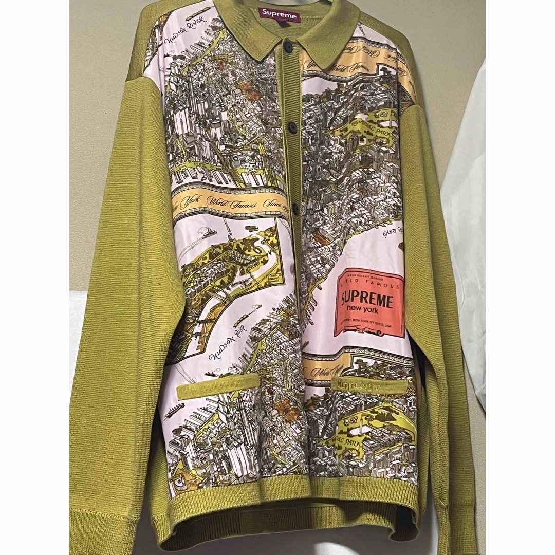 supreme Silk Map Cardigan カーディガン supreme Silk Map Cardigan カーディガン