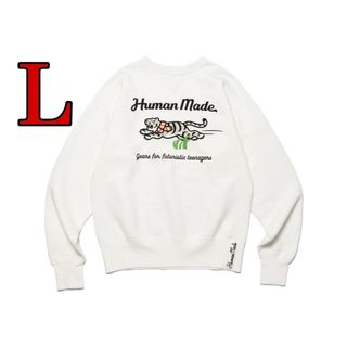 ヒューマンメイド(HUMAN MADE)の【美品】HUMAN MADE WHITE TIGER T SWEATSHIRT(スウェット)