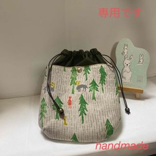 ミナペルホネン(mina perhonen)の（専用）ハンドメイド ミナペルホネン ワンデイ巾着ポシェット(バッグ)