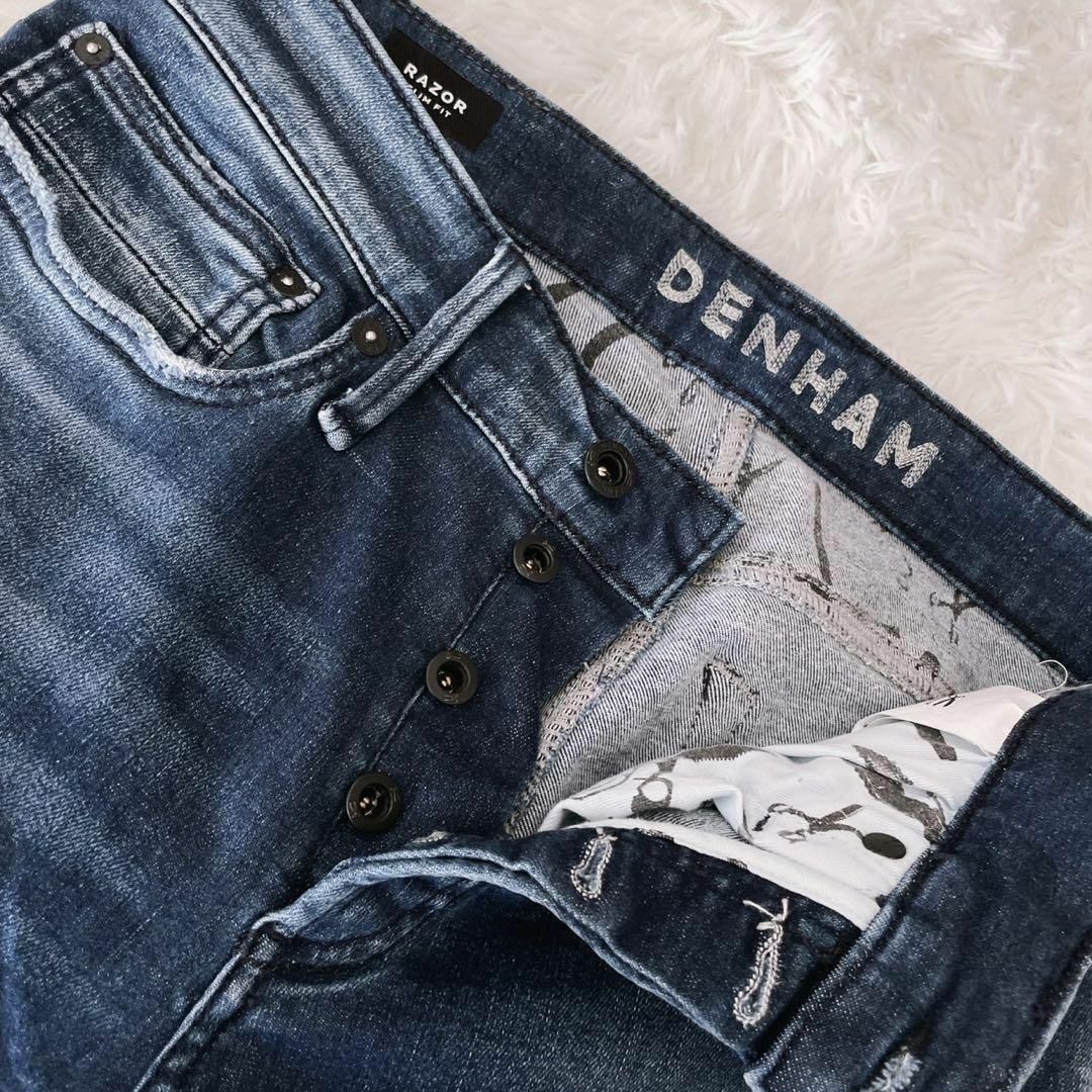 DENHAM(デンハム)のデンハム RAZOR レディース デニムパンツ ブルー サイズS W28 レディースのパンツ(デニム/ジーンズ)の商品写真