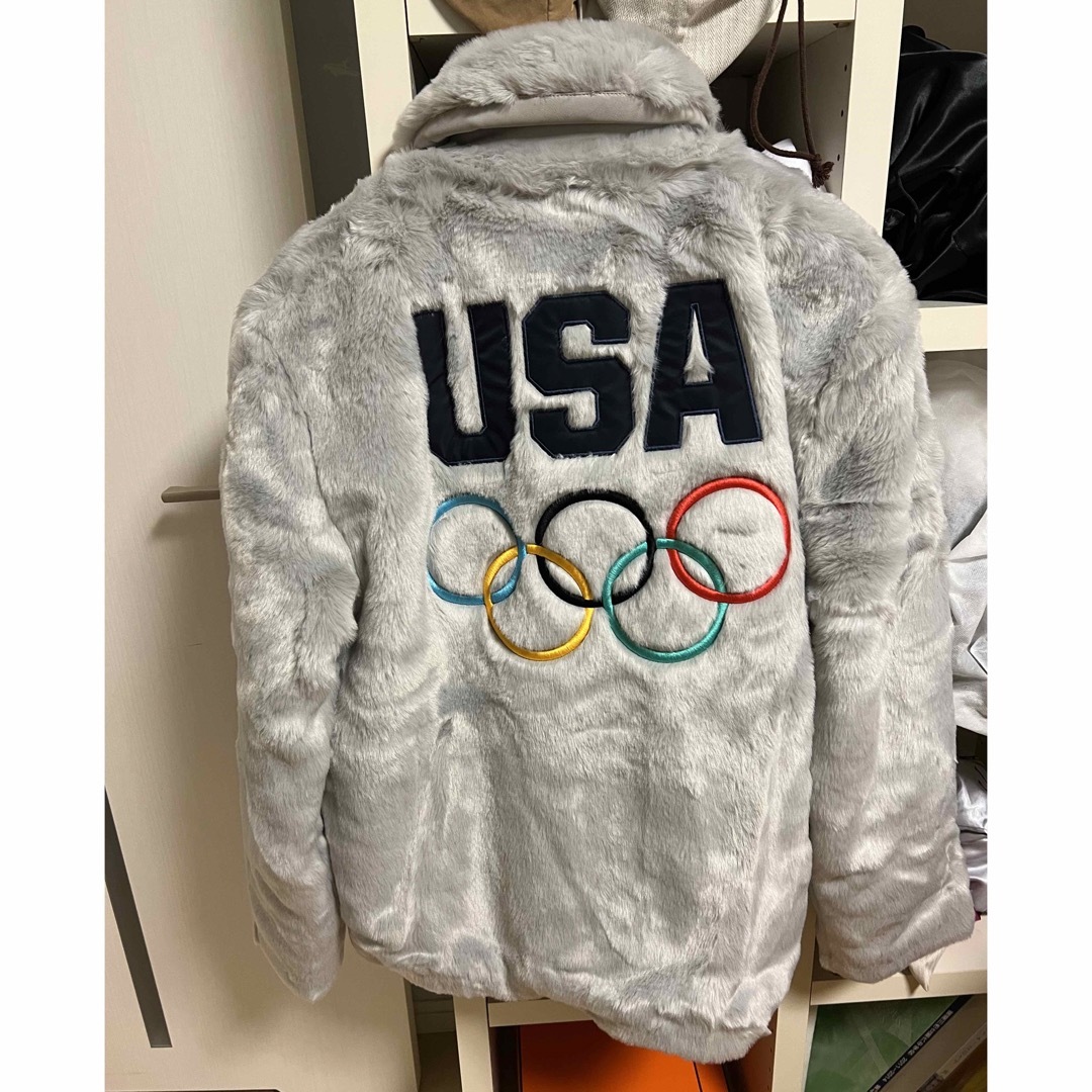 KITH - Kith Olympic team USA faux fur jacketの通販 by イッヂ｜キス