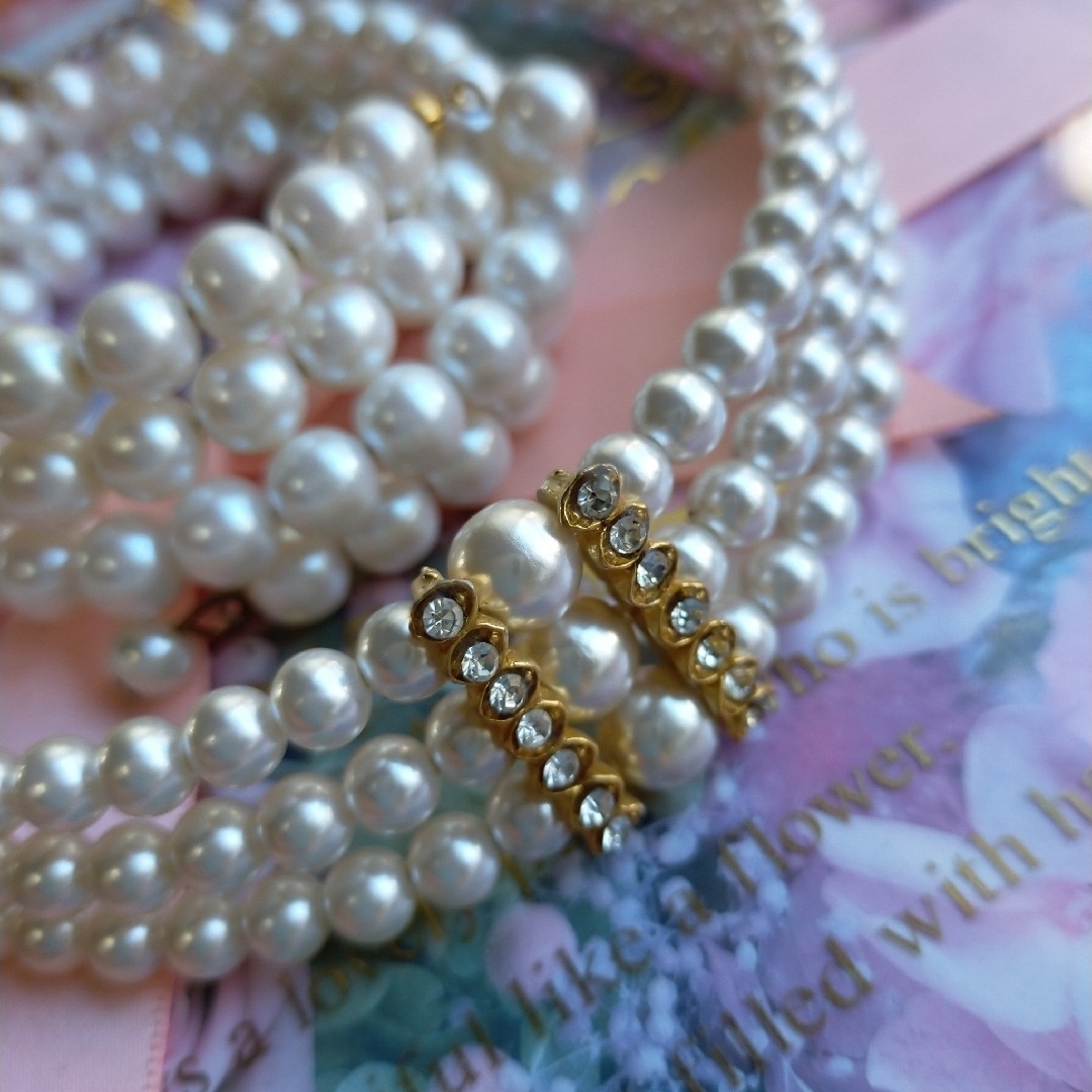【美麗】２品✿パールの国の貴婦人✿連なる真珠連が美しい!!  パールネックレスセ レディースのアクセサリー(ネックレス)の商品写真