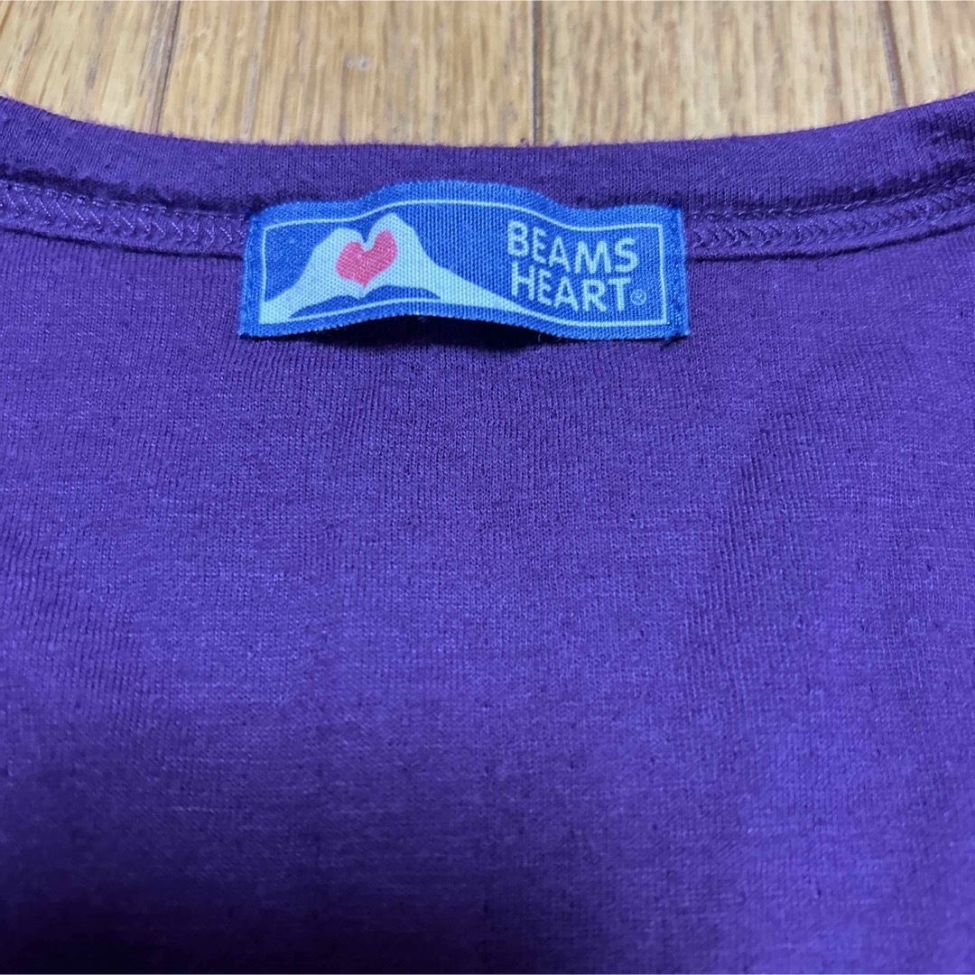 BEAMS(ビームス)のBEAMS HEART カーディガン　パープル　ONE SIZE レディースのトップス(カーディガン)の商品写真