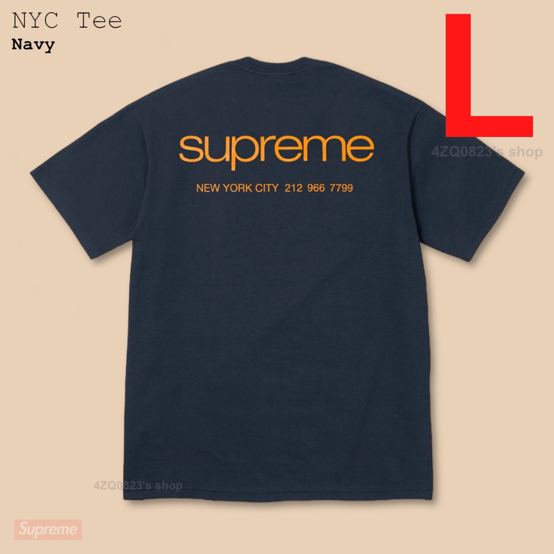 Supreme NYC Tee Navy シュプリーム Tシャツ ネイビー Lフォト