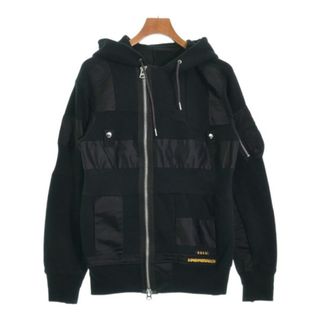 サカイ(sacai)のsacai サカイ パーカー 1(S位) 黒 【古着】【中古】(パーカー)