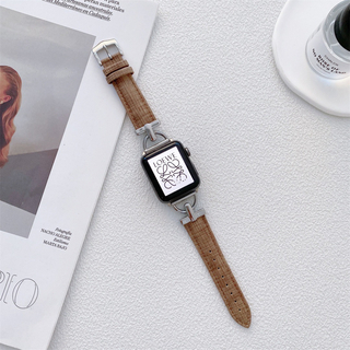 アップルウォッチ(Apple Watch)のApple Watch バンド レザー 38/40/41mパステル ブラウン(腕時計)