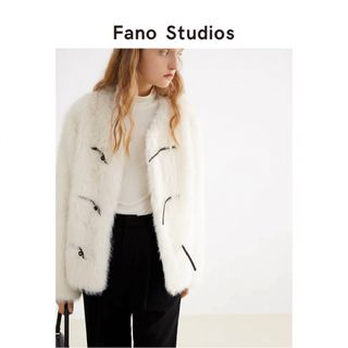 ステュディオス(STUDIOUS)のFano Studios ベルトバックル ノーカラーファーコート(毛皮/ファーコート)