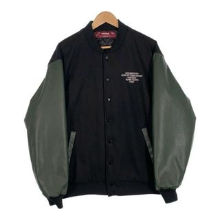 ハイドアンドシーク(HIDE AND SEEK)のHIDE AND SEEK ハイドアンドシーク 23AW VARSITY JACKET バーシティジャケット スタジャン ブラック ダークグリーン Size L(スタジャン)