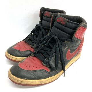 ナイキ(NIKE)の★NIKE ナイキ 130207-061 94年 復刻 AIR JORDAN 1 HIGH BRED エアジョーダン1 ブレッドハイカットスニーカー ブレッド ブラック レッド 観賞用 size27.5cm(スニーカー)