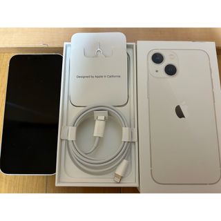 アイフォーン(iPhone)の【ろま様専用】iPhone 13 mini 128GB ホワイト　箱ケーブル付き(スマートフォン本体)