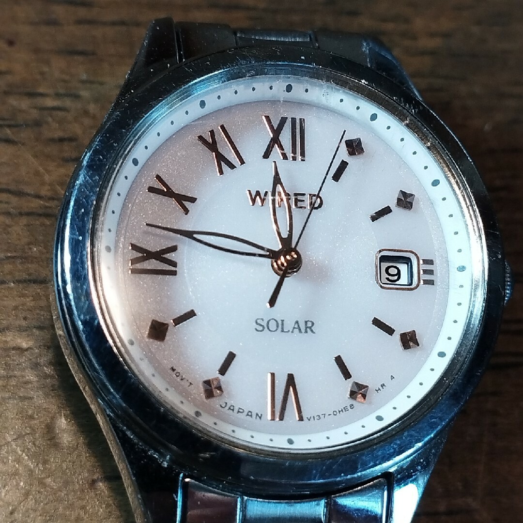 SEIKO(セイコー)のAC38　セイコー・ワイヤード　　　ソーラー時計　稼働品　日付つき レディースのファッション小物(腕時計)の商品写真