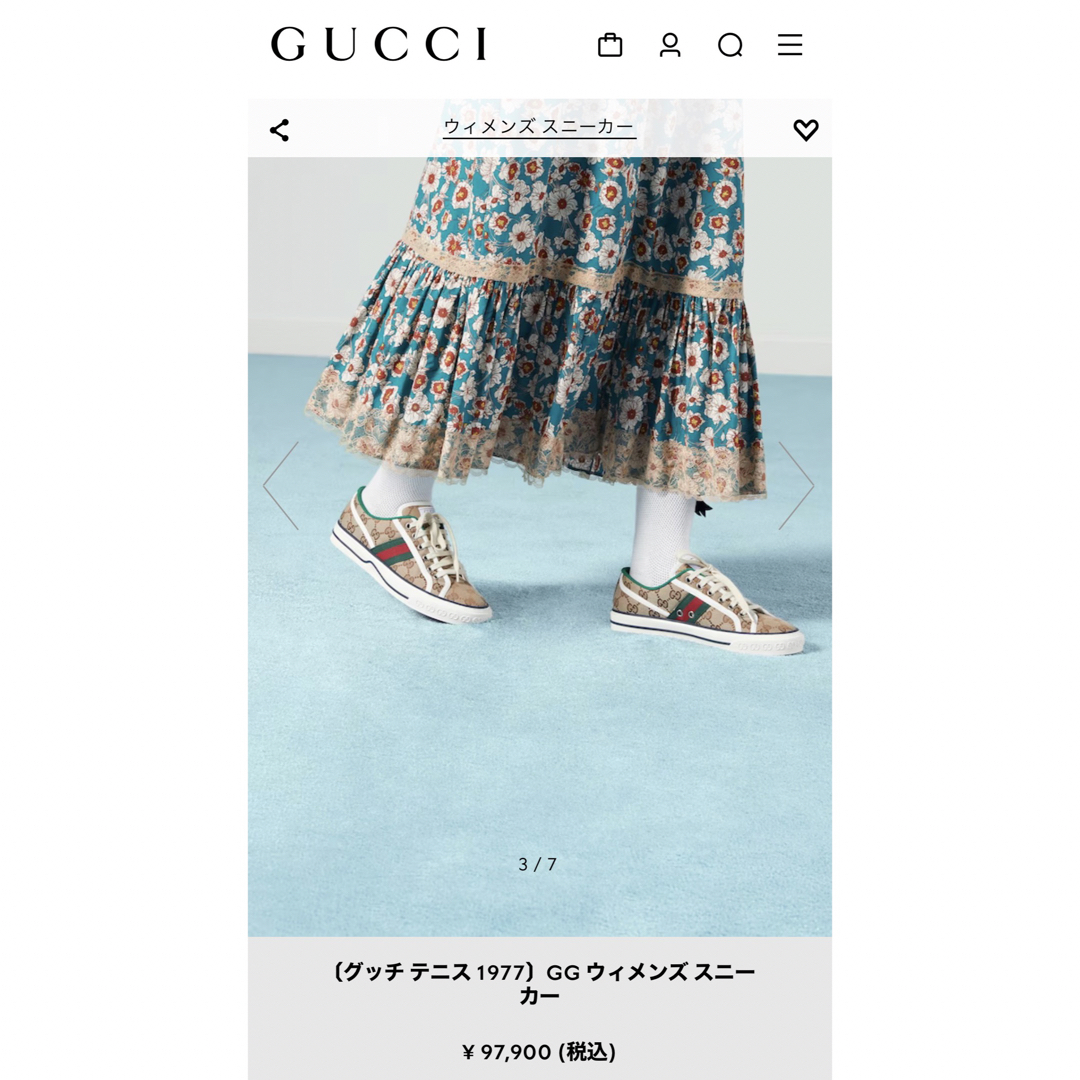 Gucci(グッチ)のGUCCI  GUCCIテニス1977 GGスニーカー レディースの靴/シューズ(スニーカー)の商品写真