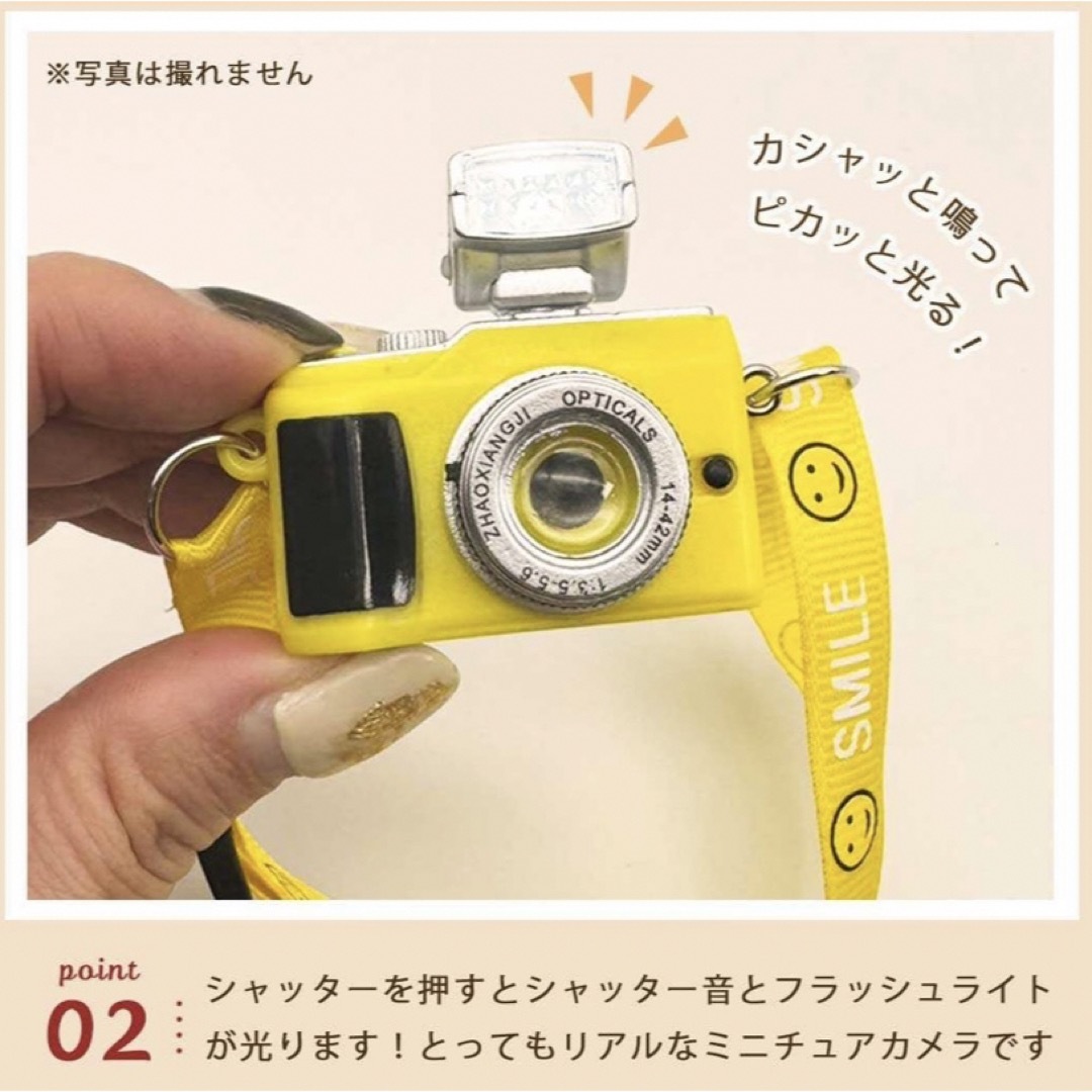カメラ ミニチュア 全4色 ライト シャッター音 ドール用カメラ カメラ ミニチュア 全4色 ライト シャッター音 ドール用カメラ