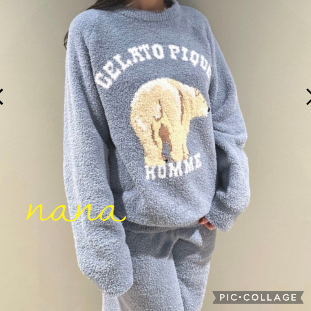 gelato pique(ジェラートピケ)のベビモコシロクマ上下セット♡メンズＬサイズ メンズのトップス(その他)の商品写真