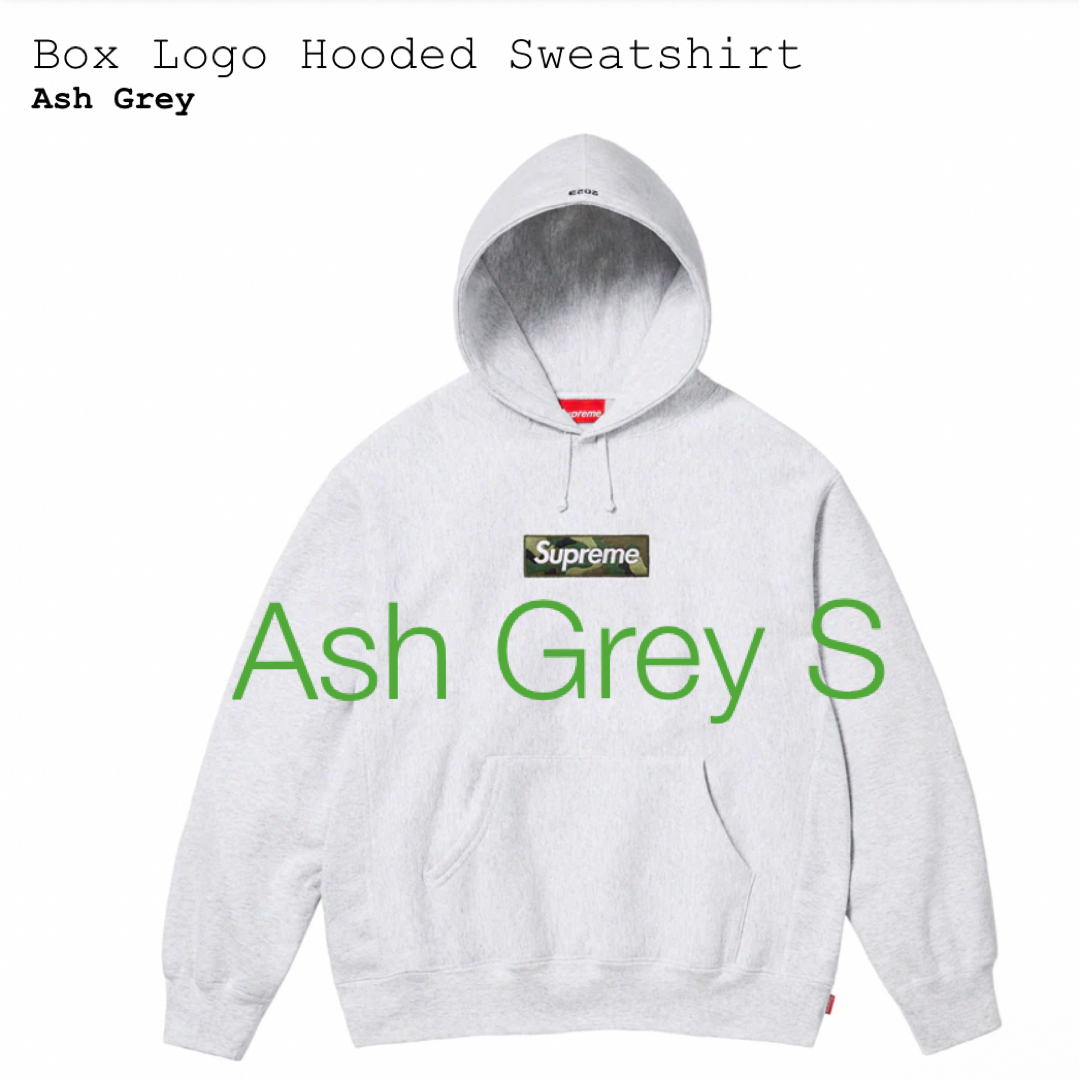 メンズSupreme Box Logo Hooded Sweatshirt Ash