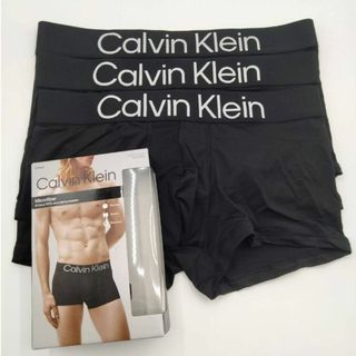 カルバンクライン(Calvin Klein)の【Mサイズ】カルバンクライン ローライズボクサー 黒 3枚 NP2607(ボクサーパンツ)