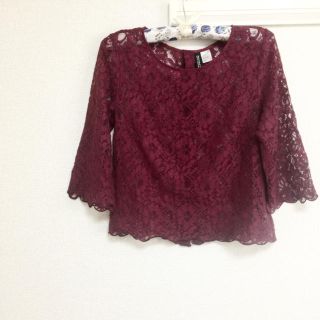 ザラ(ZARA)の着画アップ♡ 新品 総レーストップス H&M(カットソー(長袖/七分))