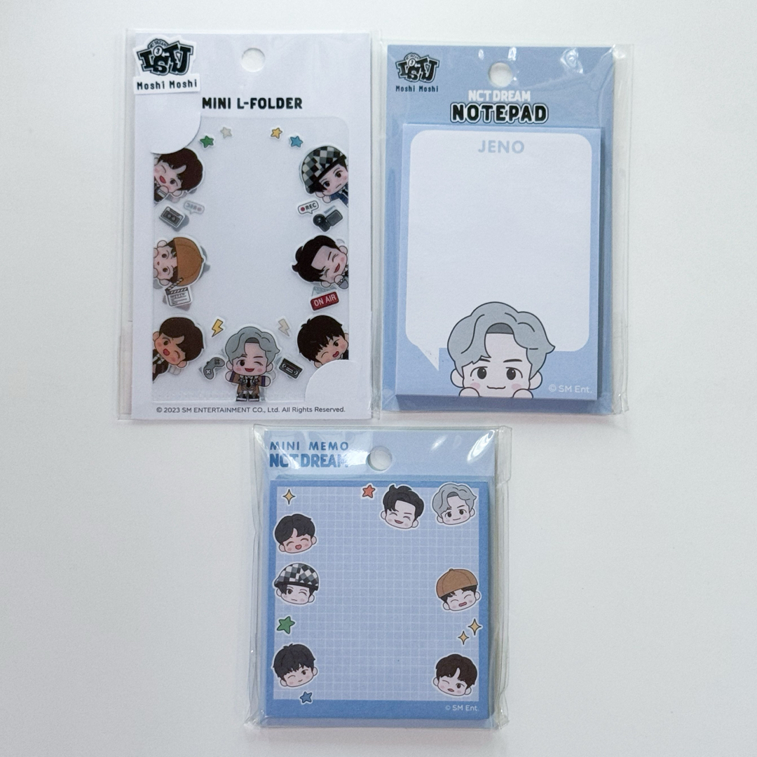 NCT(エヌシーティー)のNCT DREAM x Moshi Moshi  ジェノ MD 3点セット  エンタメ/ホビーのタレントグッズ(アイドルグッズ)の商品写真