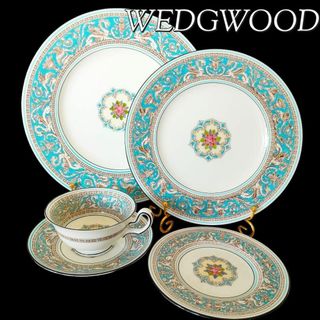 ウェッジウッド(WEDGWOOD)の★美品★ ウェッジウッド フロレンティーン ターコイズ 5Pセッティング 紅茶(食器)