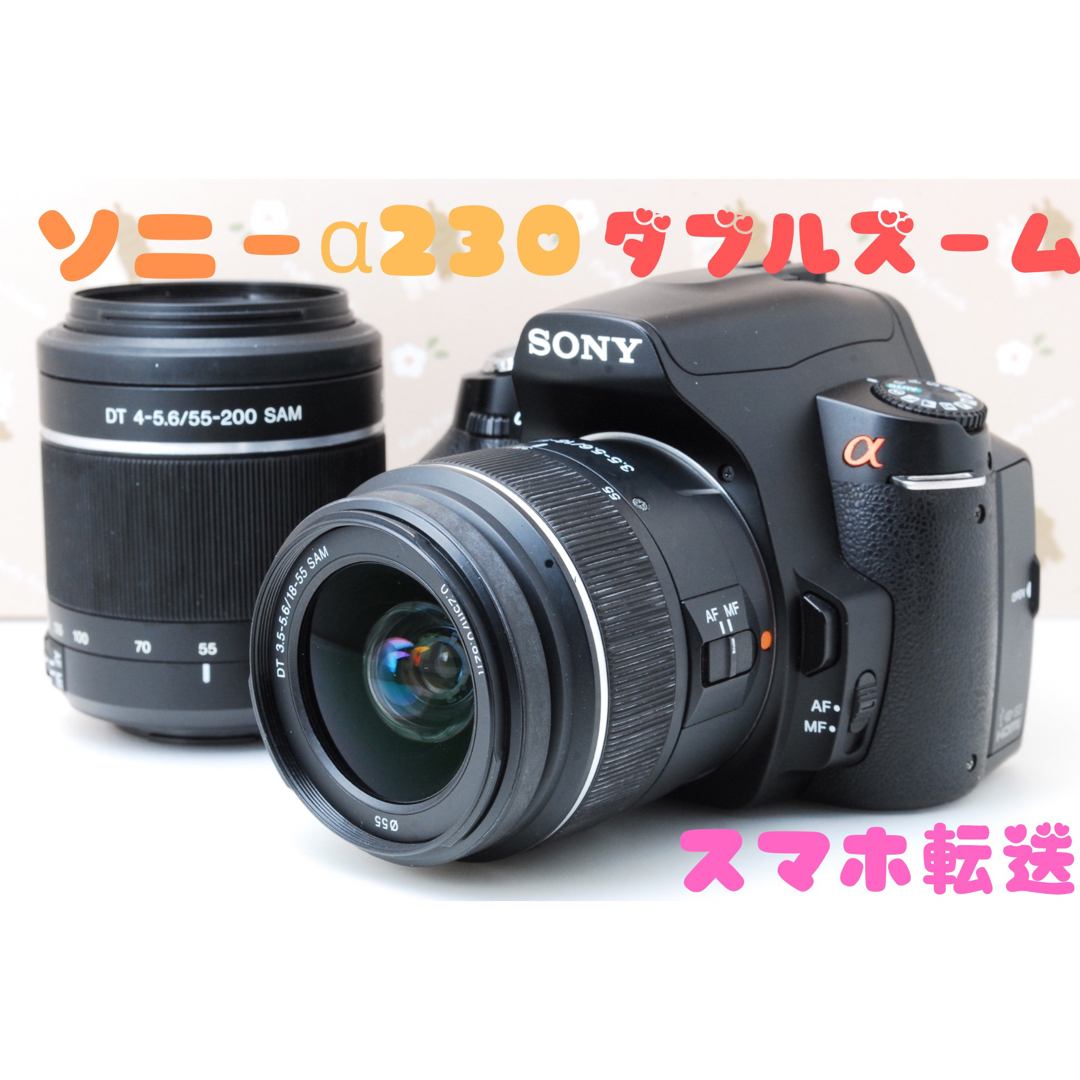 購入お買い得 冬休みの旅行に❤️SONY α230❤️ダブルズームキット