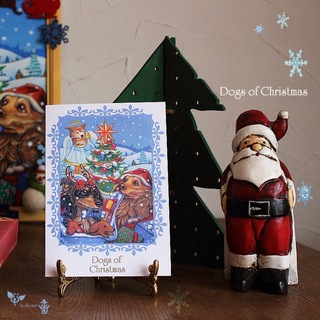 【Dogs of Christmas】　わんこのクリスマスポストカード♪(アート/写真)