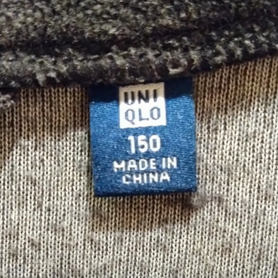 UNIQLO(ユニクロ)のベロアノーカラージャケット　150　ブルゾン キッズ/ベビー/マタニティのキッズ服女の子用(90cm~)(ジャケット/上着)の商品写真