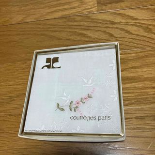 クレージュ(Courreges)のクレージュ　豪華レースカット刺繍ロゴマーク　お呼ばれチーフ(ハンカチ)