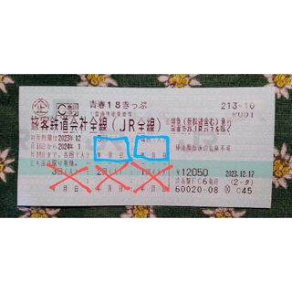 青春18きっぷ　2回分　送料無料(鉄道乗車券)