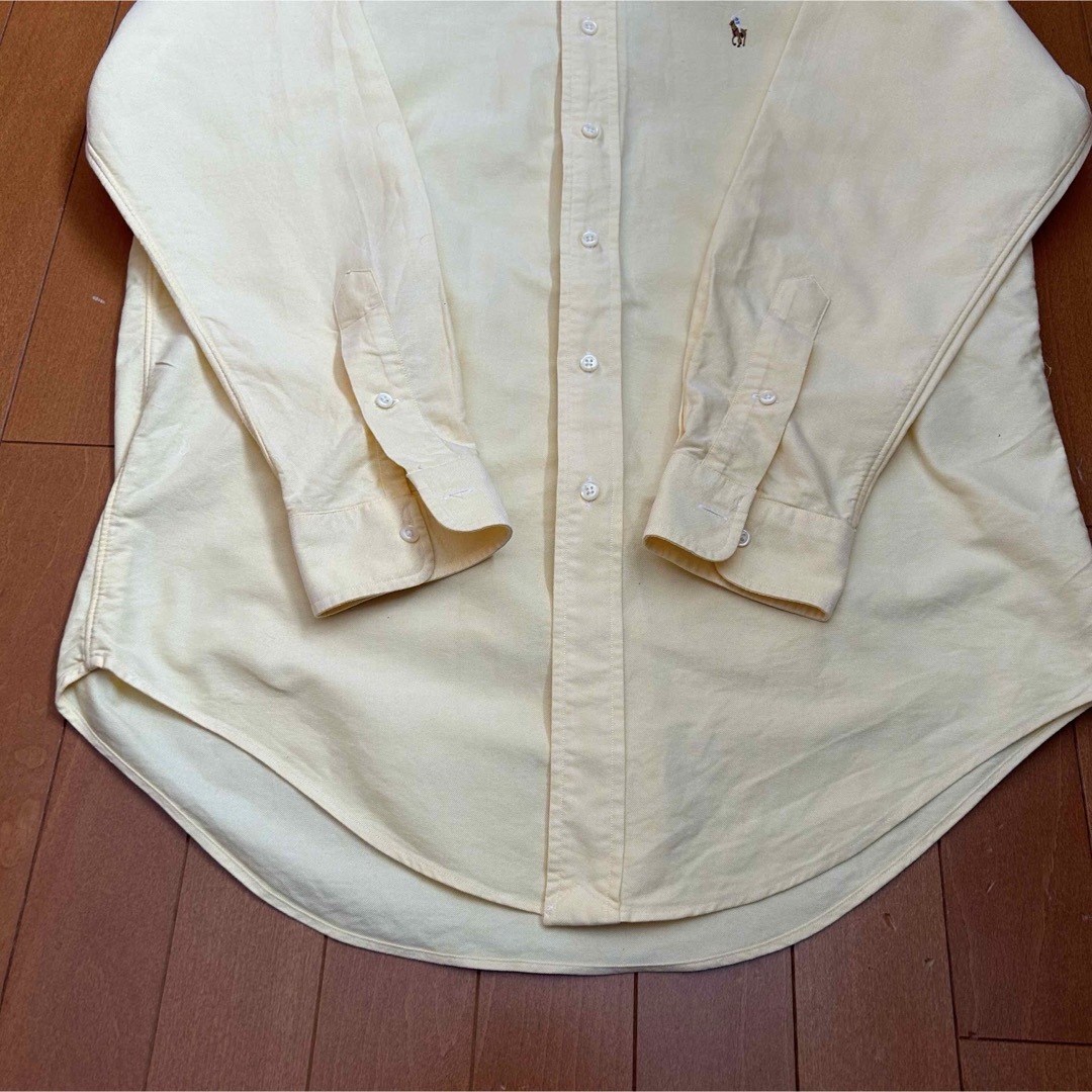 Ralph Lauren(ラルフローレン)の美品 90s POLO Ralph Lauren 長袖BDシャツ イエロー メンズのトップス(シャツ)の商品写真