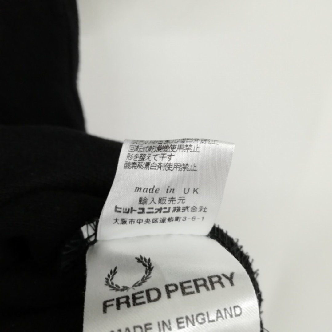 FRED PERRY - 英国製 ポロシャツ リブライン ワンポイント 半袖 36