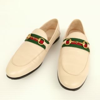 グッチ(Gucci)の美品 シェリーライン ホースビット ローファー 35.5 ヌーディーカラー(ローファー/革靴)