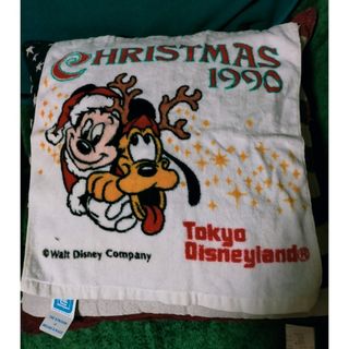 ディズニー(Disney)のヴィンテージ　ディズニーランド　クリスマスタオル(キャラクターグッズ)