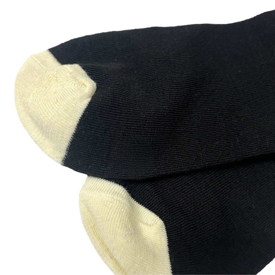 カメリア ソックス ハイソックス 椿 モノクロ 黒 韓国系 靴下 ソックス  レディースのレッグウェア(ソックス)の商品写真