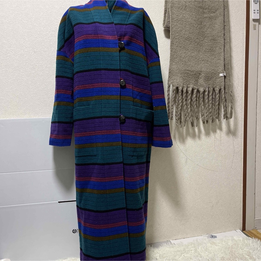 MISSONI(ミッソーニ)のmissoni bernini別注 マルチカラー ロングコート 派手 希少 レディースのジャケット/アウター(ロングコート)の商品写真