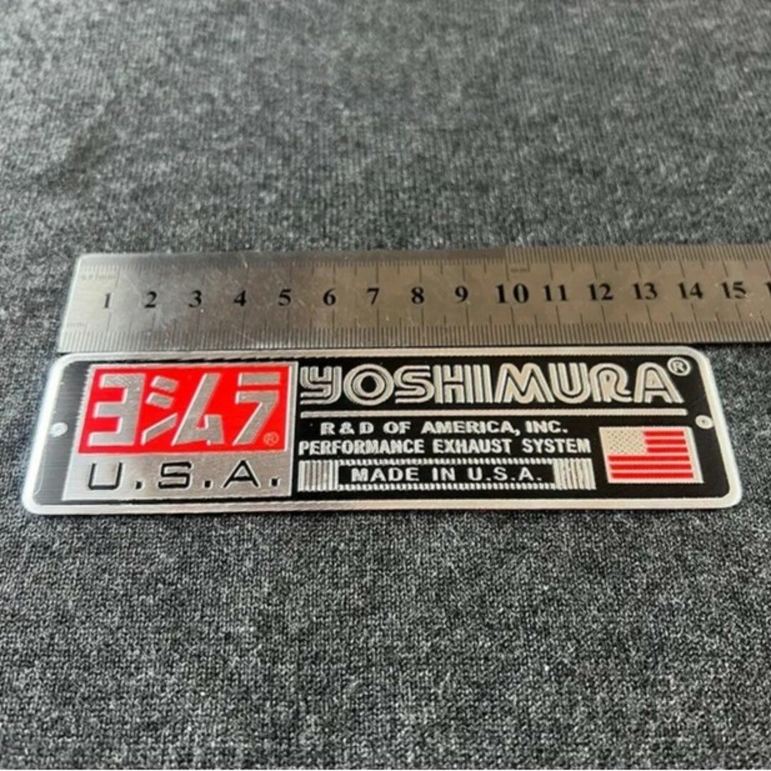 2枚セット　ヨシムラ YOSHIMURA USA 耐熱アルミステッカー 自動車/バイクのバイク(ステッカー)の商品写真