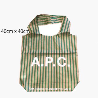 アーペーセー(A.P.C)のAPC エコバッグ　グリーンストライプ(エコバッグ)