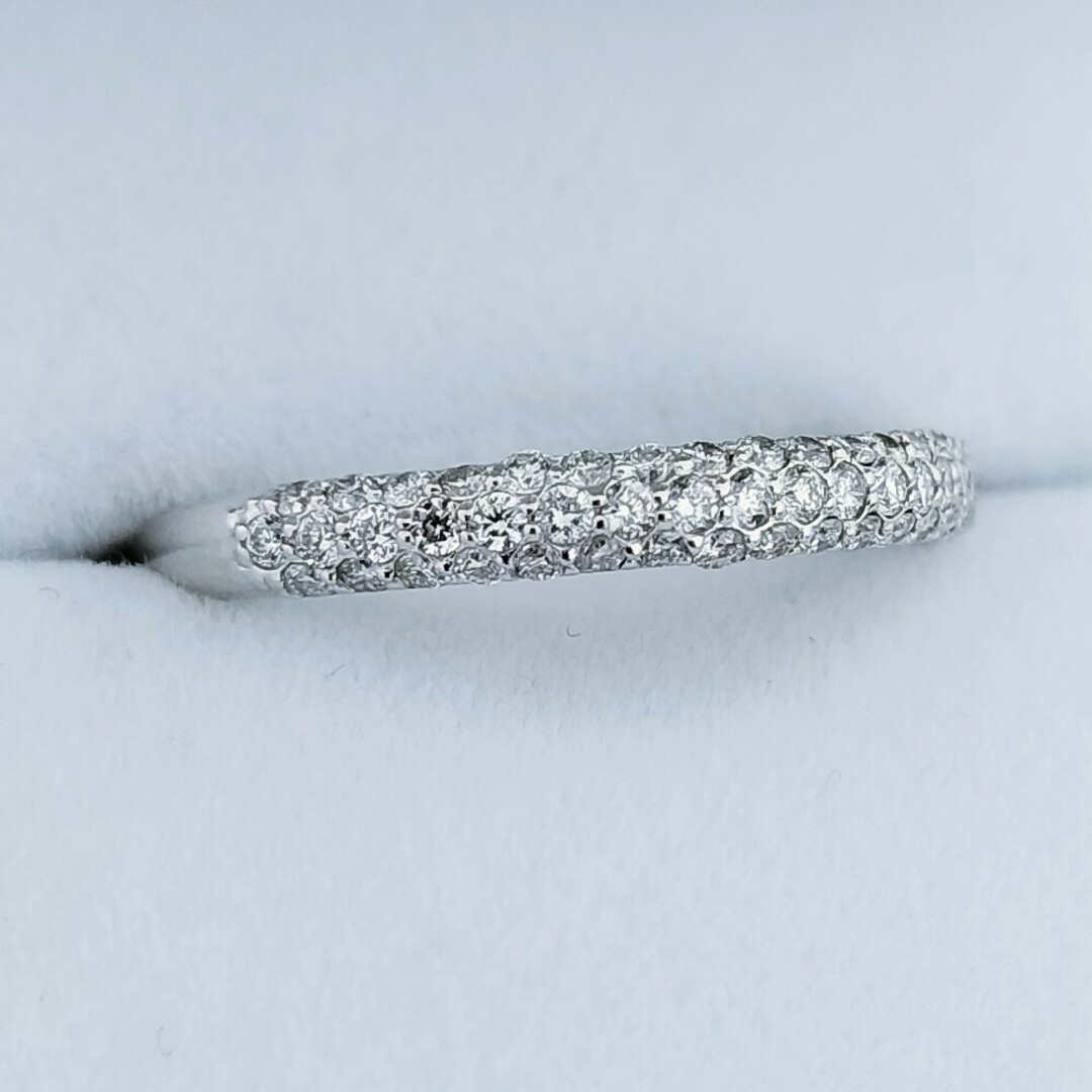 ダイヤモンド パヴェ リング K18WG 0.40ct 2.1g レディースのアクセサリー(リング(指輪))の商品写真