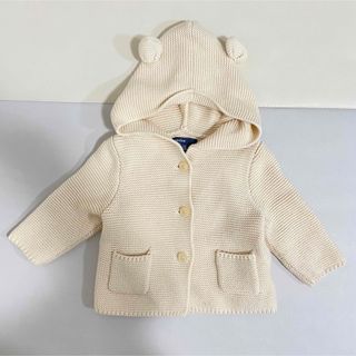 ベビーギャップ(babyGAP)のbabyGAP くまみみ　ニットカーディガン　60(カーディガン/ボレロ)