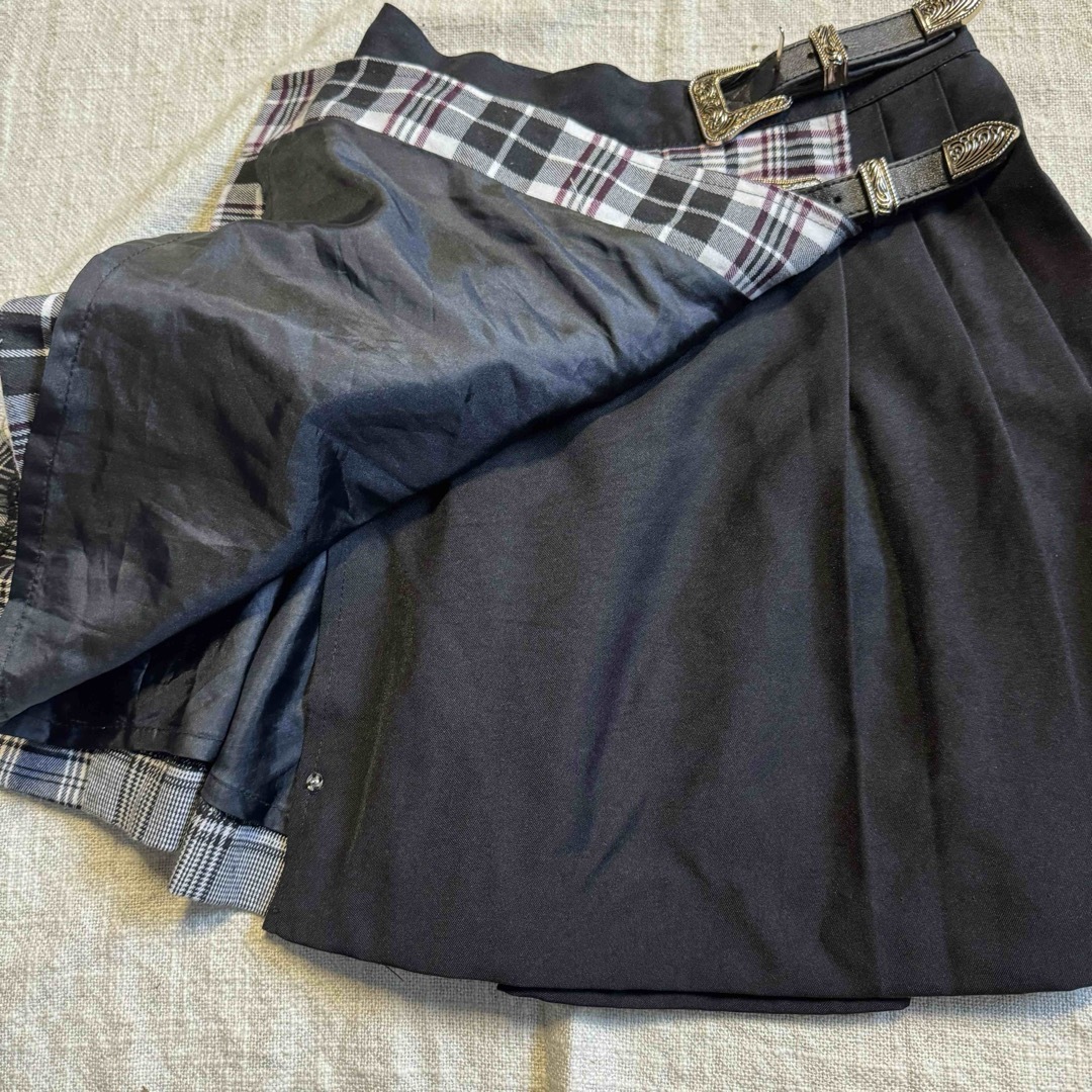 one spo(ワンスポ)のonespo  チェックプリーツ巻きスカート　 Y2K 平成ギャル　ゴスロリ レディースのスカート(ミニスカート)の商品写真
