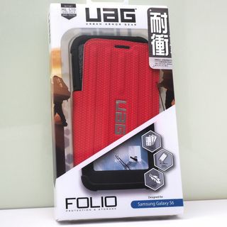 Galaxy S6 用 UAG 耐衝撃ケース FOLIO レッド(Androidケース)