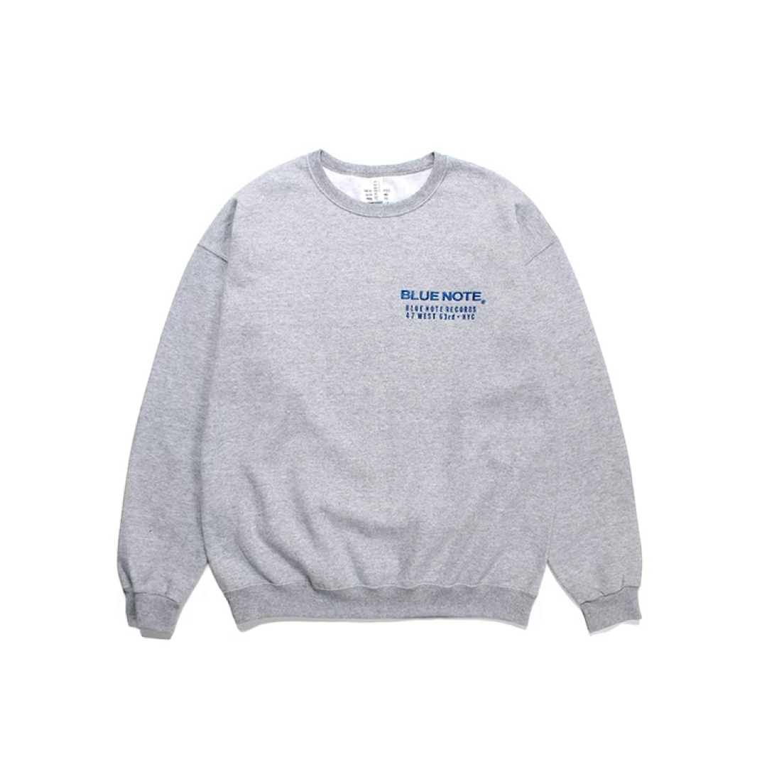 スウェットWACKOMARIA BLUE NOTE  SWEAT SHIRT  gray