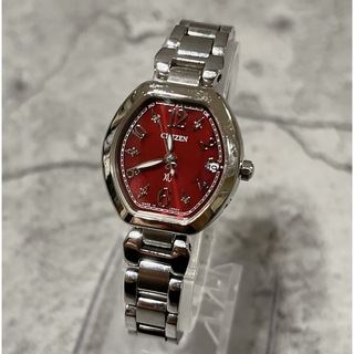 シチズン(CITIZEN)の美品 Citizen Xc H058 T019102 シチズン レッド 腕時計(腕時計)