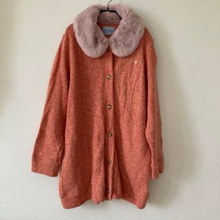 ツモリチサト(TSUMORI CHISATO)のツモリチサト　ファー付き　ニットカーディガン　L セーター　【T0031】(カーディガン)