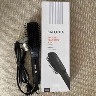 SALONIA SL-012BKS ストレートヒートブラシスリム(ヘアアイロン)