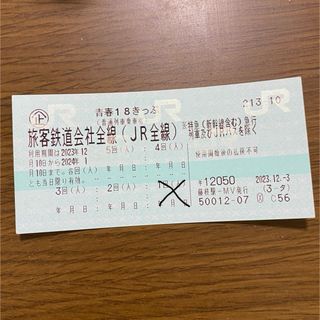 青春18きっぷ　4回分　12月27日発送(鉄道乗車券)