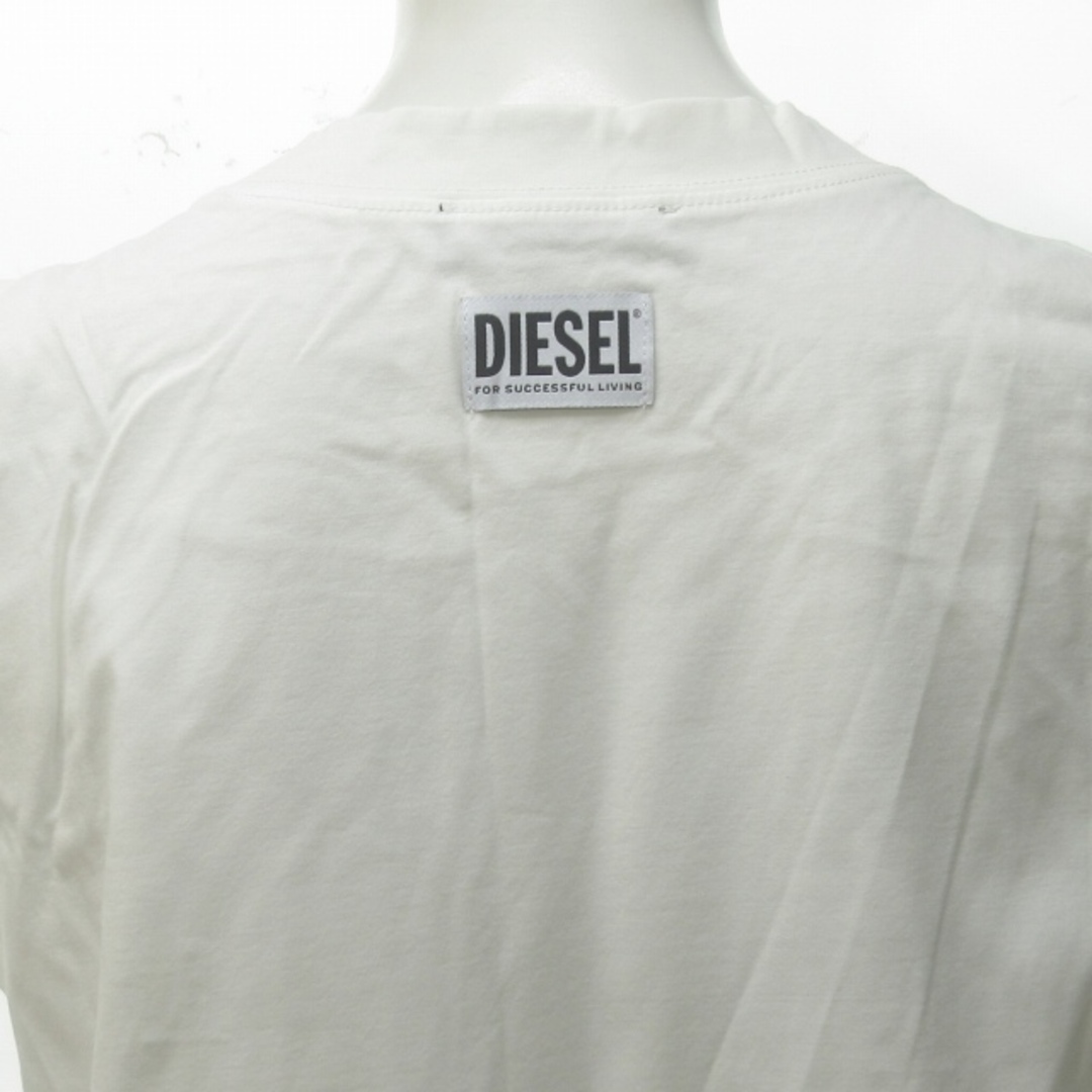 DIESEL(ディーゼル)のディーゼル  タグ付き ノースリーブ カットソー プリントT ホワイト XS レディースのトップス(カットソー(半袖/袖なし))の商品写真