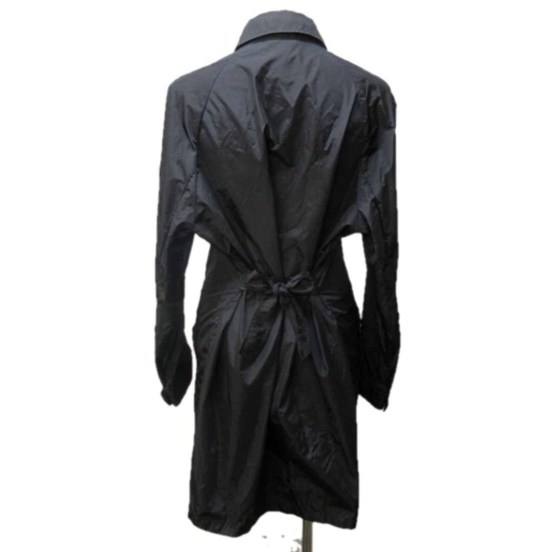 miumiu(ミュウミュウ)のミュウミュウ ステンカラーコート ロング ナイロン 黒 ブラック 38 約M レディースのジャケット/アウター(その他)の商品写真