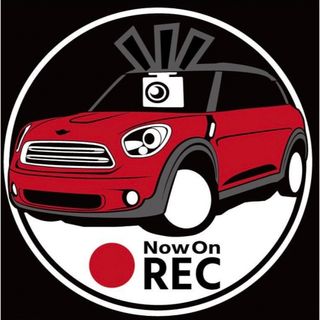 色変更可　斜め前　ミニクロスオーバー　ドライブレコーダー　ドラレコ　ステッカー(車外アクセサリ)