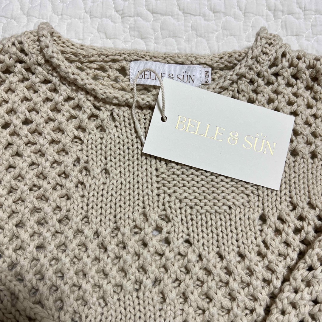 こども ビームス(コドモビームス)のもも様専用　BELLE＆SUN crochet pullover OAT キッズ/ベビー/マタニティのベビー服(~85cm)(ニット/セーター)の商品写真