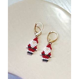 サンタクロースピアス　サンタクロースシルエット　ピアス(ピアス)